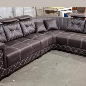X - Cut Model Leather Sofa Set