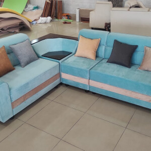 Velvet Model Corner Sofa Set
